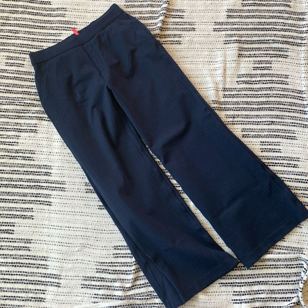 SPANX The Perfect Wide Leg Ponte Trouser Pant Pin Stripe 20385R
